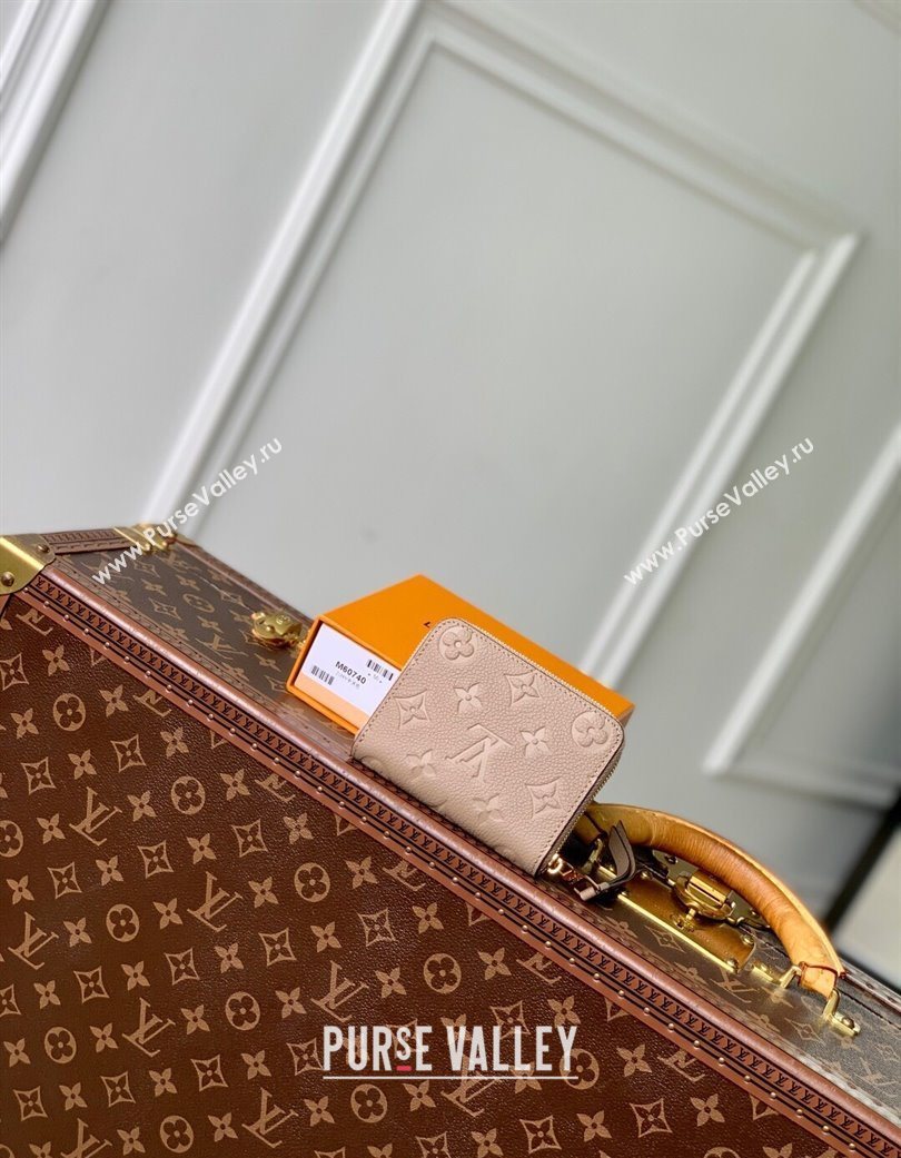 Louis Vuitton Zippy Coin Purse Wallet in Beige Monogram Empreinte Calf Leather M60574 2025 (KI-250701109)