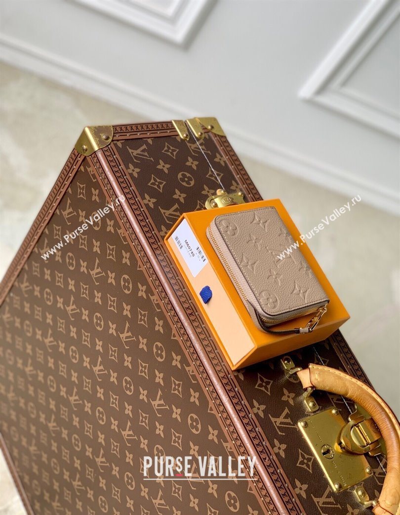 Louis Vuitton Zippy Coin Purse Wallet in Beige Monogram Empreinte Calf Leather M60574 2025 (KI-250701109)