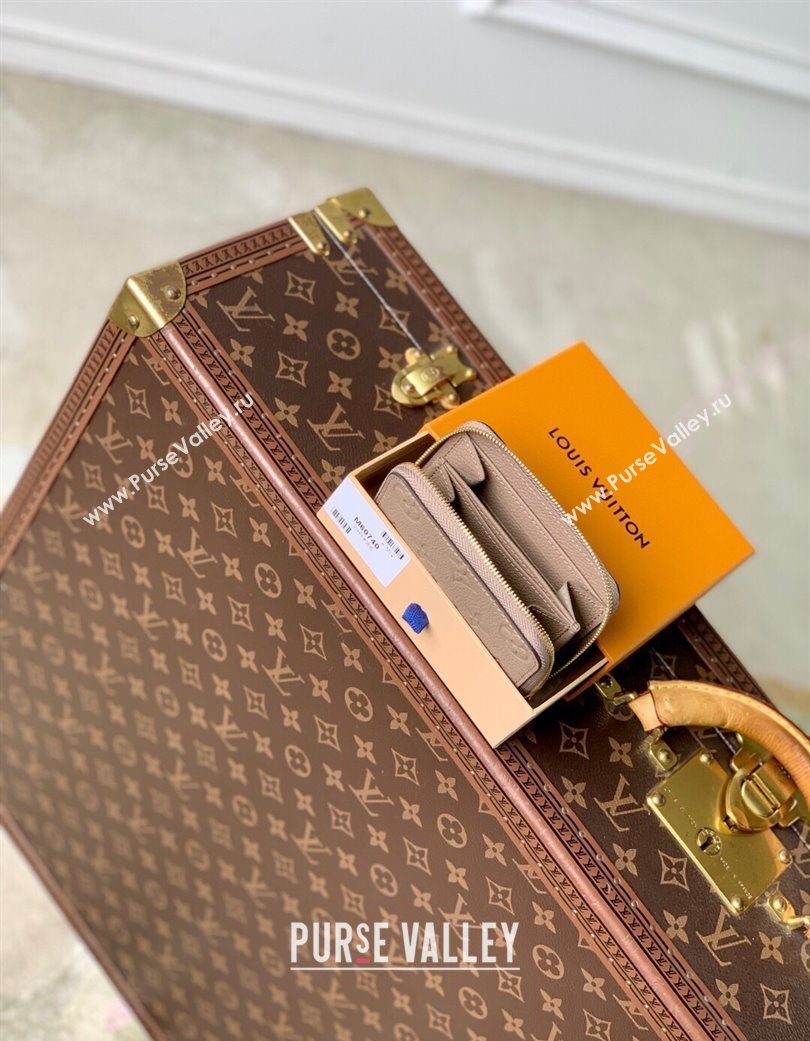 Louis Vuitton Zippy Coin Purse Wallet in Beige Monogram Empreinte Calf Leather M60574 2025 (KI-250701109)