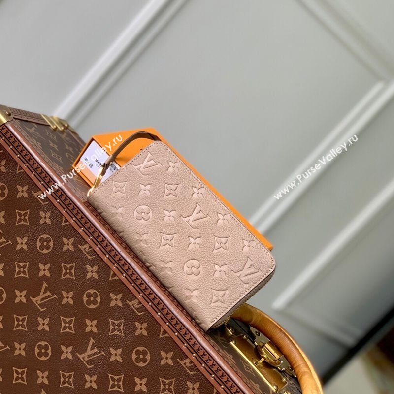 Louis Vuitton Zippy Wallet in Beige Monogram Empreinte Leather M69034 2025 (KI-250701110)