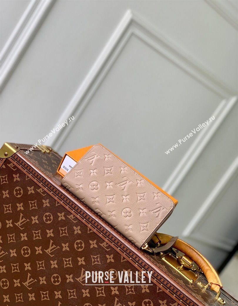 Louis Vuitton Zippy Wallet in Beige Monogram Empreinte Leather M69034 2025 (KI-250701110)