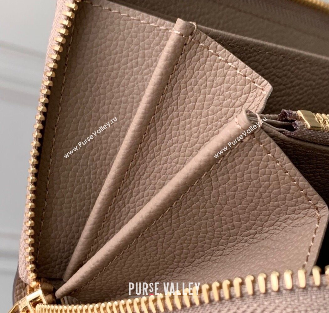 Louis Vuitton Zippy Wallet in Beige Monogram Empreinte Leather M69034 2025 (KI-250701110)