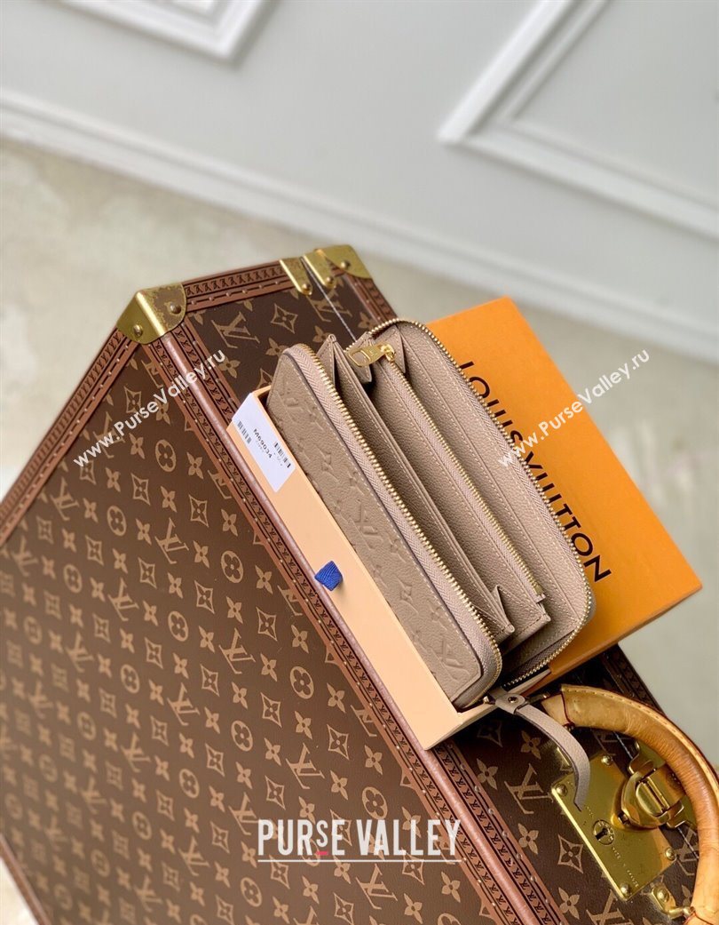 Louis Vuitton Zippy Wallet in Beige Monogram Empreinte Leather M69034 2025 (KI-250701110)