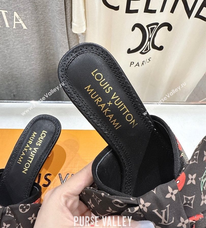 Louis Vuitton LV x TM Cherie Heel Slides Sandal 5.5cm in Brown Monogram Canvas with Bow 2025 (MD-250712058)