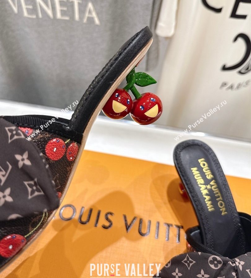 Louis Vuitton LV x TM Cherie Heel Slides Sandal 5.5cm in Brown Monogram Canvas with Bow 2025 (MD-250712058)