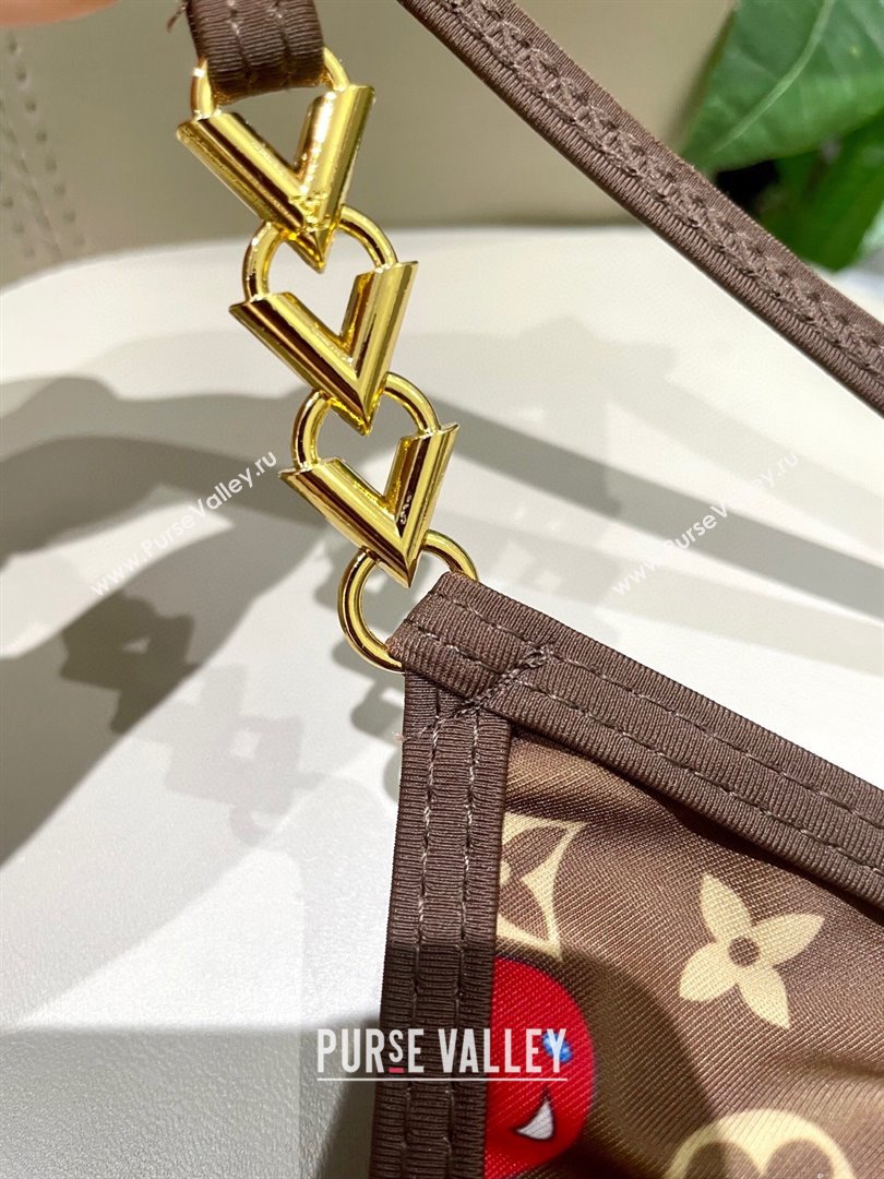 Louis Vuitton LV x TM Cerise Cherry Bikini Set Brown 2025 0721 (SHI-250721130)