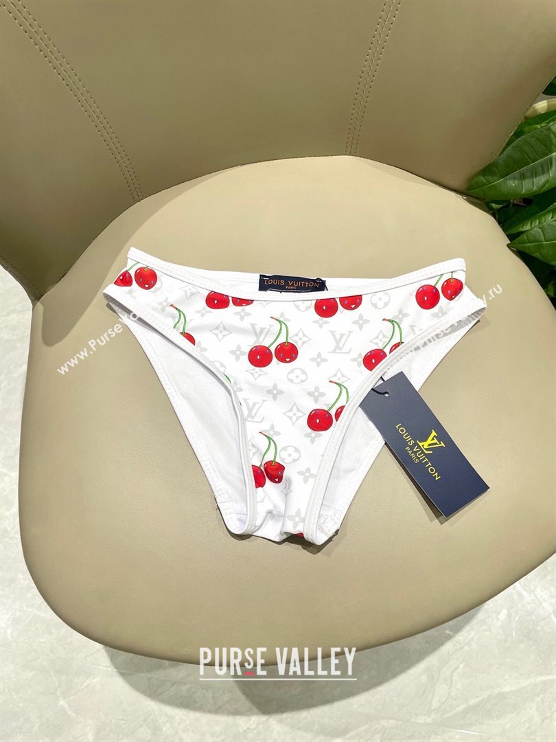 Louis Vuitton LV x TM Cerise Cherry Bikini Set White 2025 0721 (SHI-250721129)
