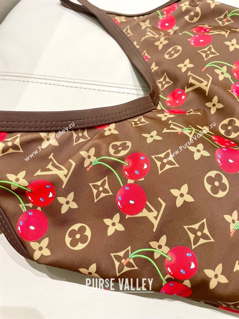 Louis Vuitton LV x TM Cerise Cherry Swimsuit Brown 2025 1AHIBU (SHI-250721132)