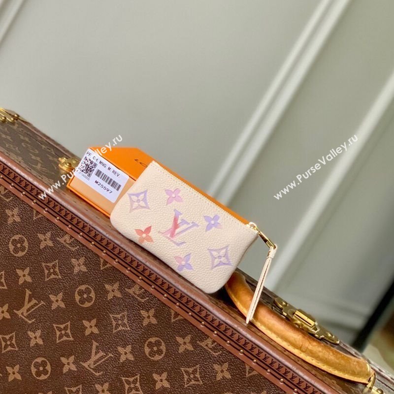 Louis Vuitton Key Pouch in Dream Beige Embossed Leather M25597 2025 (KI-2508110036)