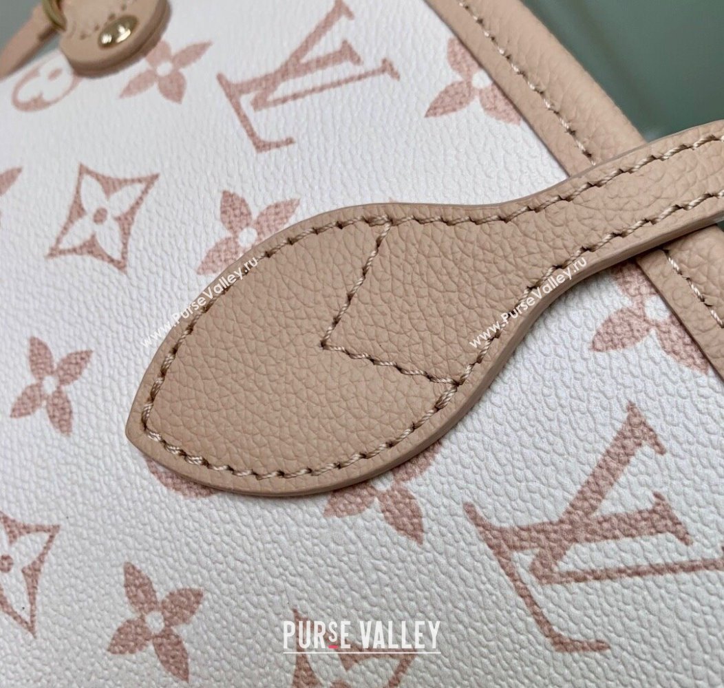Louis Vuitton Neverfull Bandouliere Inside Out MM Tote bag Monogram Canvas/Leather White/Beige 2025 25665 (KI-2508110039)
