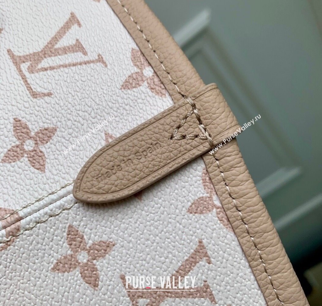 Louis Vuitton Neverfull Bandouliere Inside Out MM Tote bag Monogram Canvas/Leather White/Beige 2025 25665 (KI-2508110039)