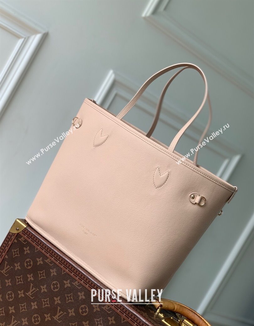 Louis Vuitton Neverfull Bandouliere Inside Out MM Tote bag Monogram Canvas/Leather White/Beige 2025 25665 (KI-2508110039)