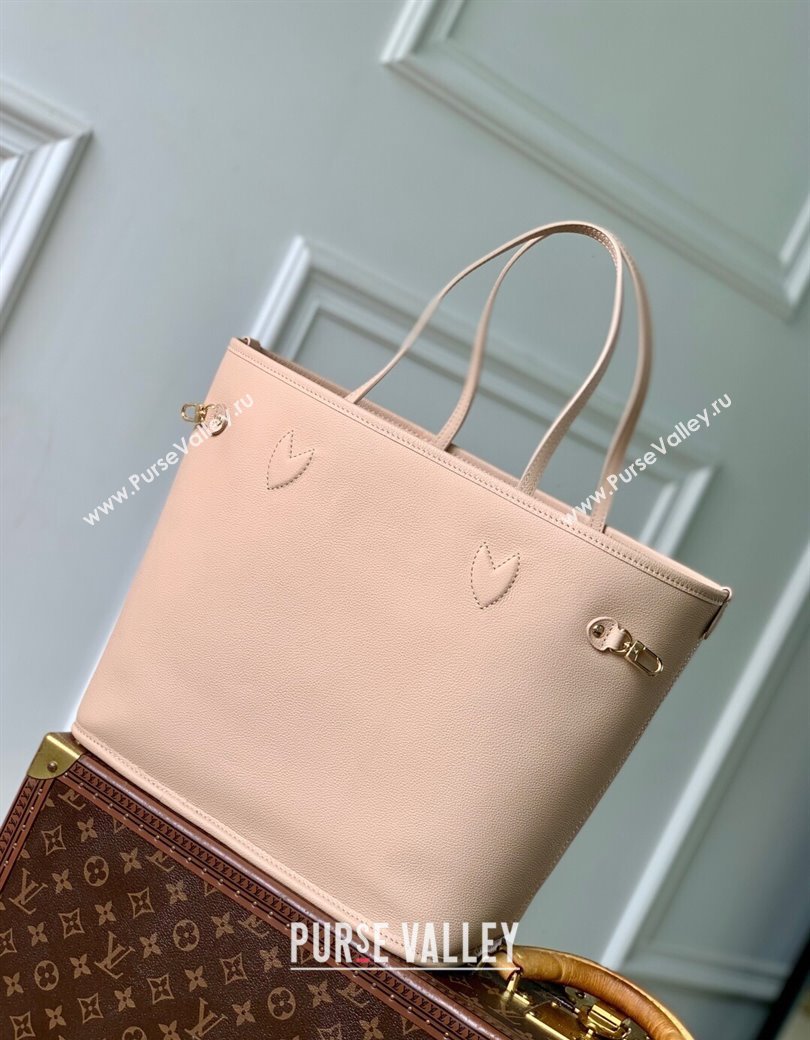 Louis Vuitton Neverfull Bandouliere Inside Out MM Tote bag Monogram Canvas/Leather White/Beige 2025 25665 (KI-2508110039)