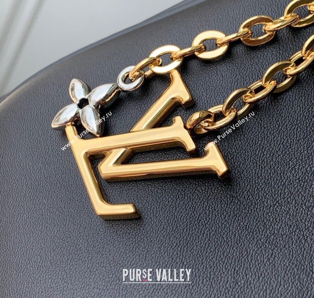 Louis Vuitton Pochette LV Bloom bag in Calfskin Leather M25525 Black 2025 (KI-2508110046)