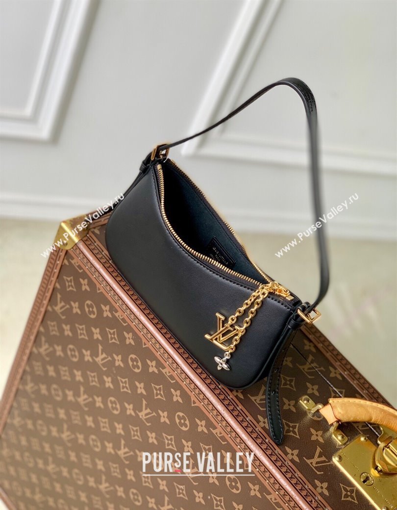 Louis Vuitton Pochette LV Bloom bag in Calfskin Leather M25525 Black 2025 (KI-2508110046)