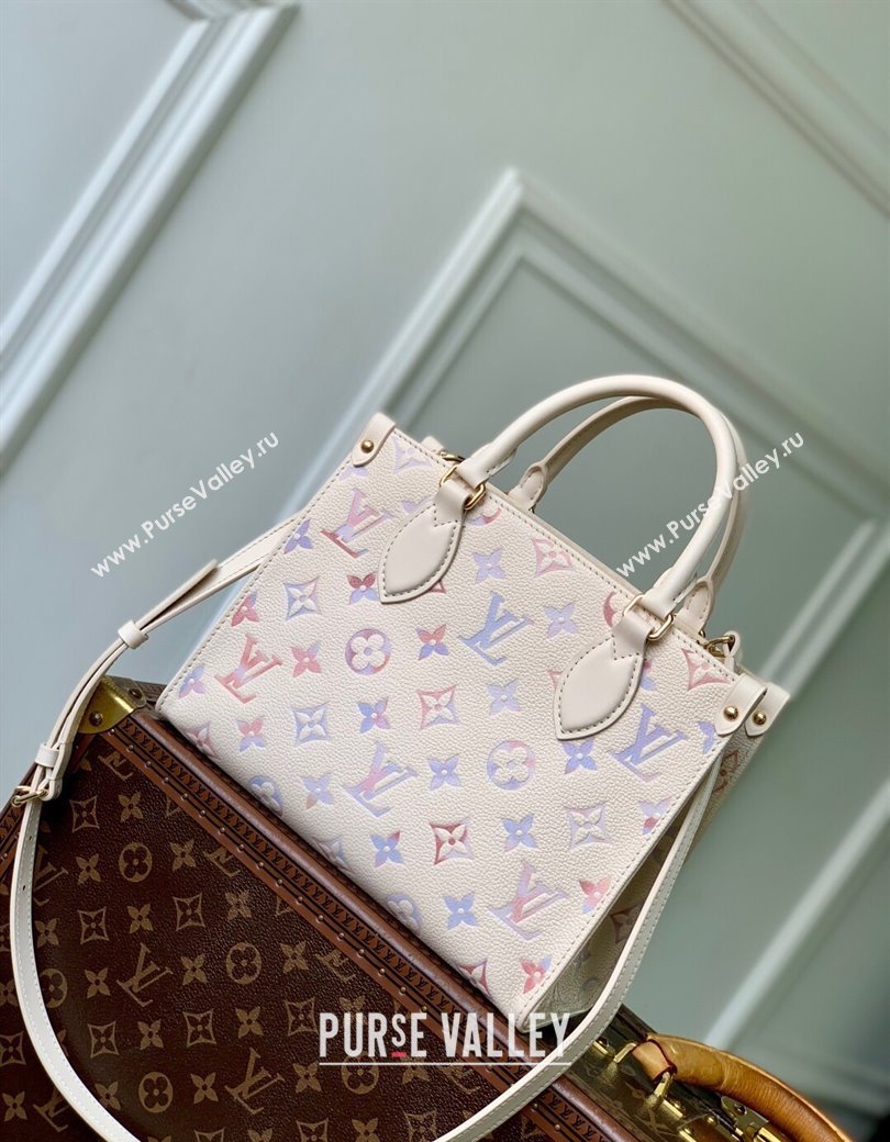Louis Vuitton Onthego PM Tote Bag in Dream Cream Embossed Leather M25770 2025 (KI-2508110029)