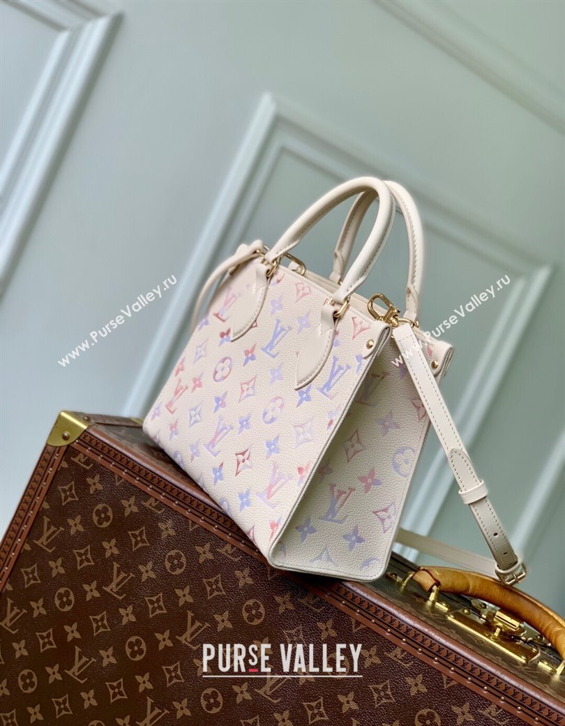 Louis Vuitton Onthego PM Tote Bag in Dream Cream Embossed Leather M25770 2025 (KI-2508110029)