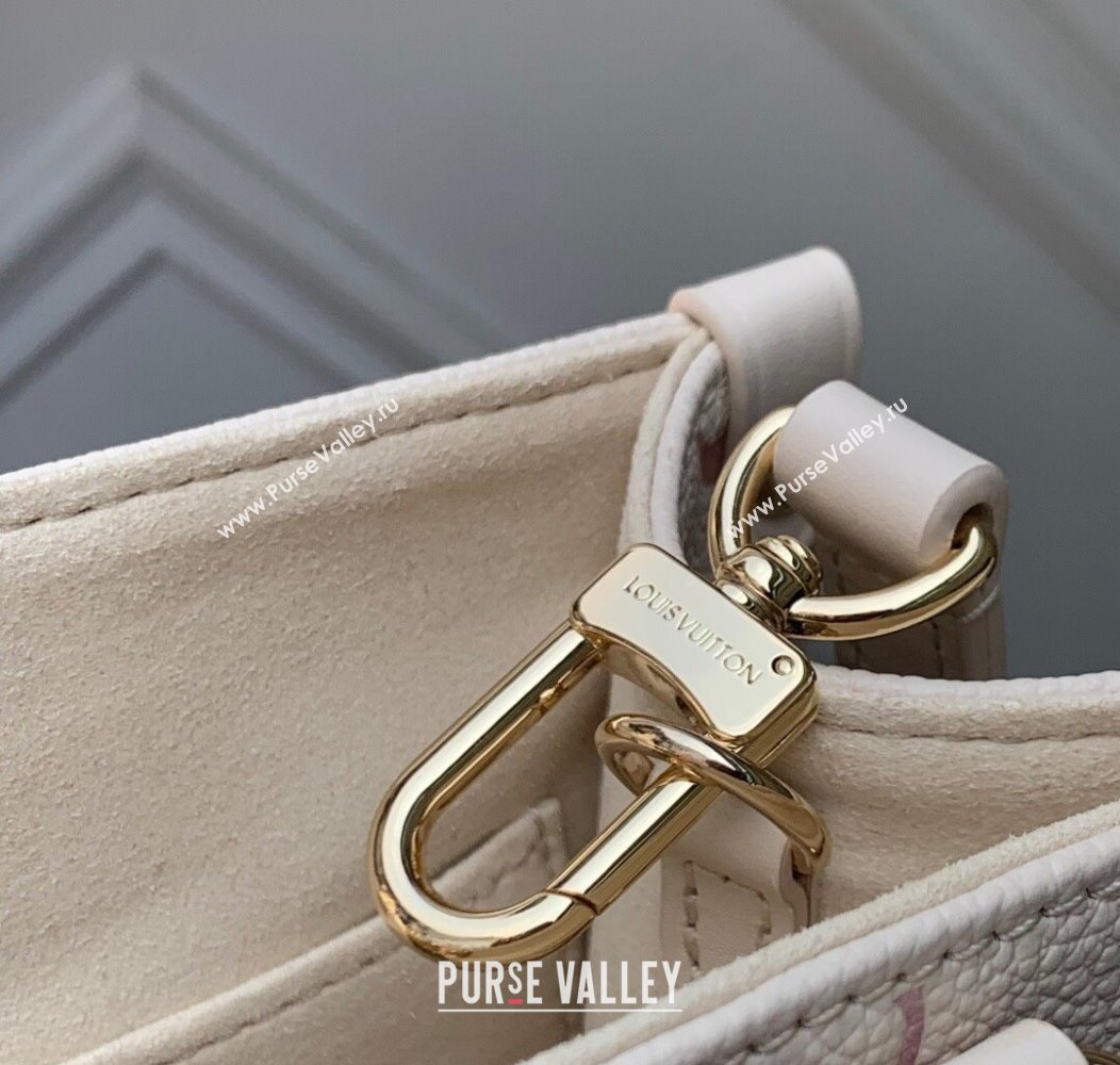 Louis Vuitton Onthego PM Tote Bag in Dream Cream Embossed Leather M25770 2025 (KI-2508110029)