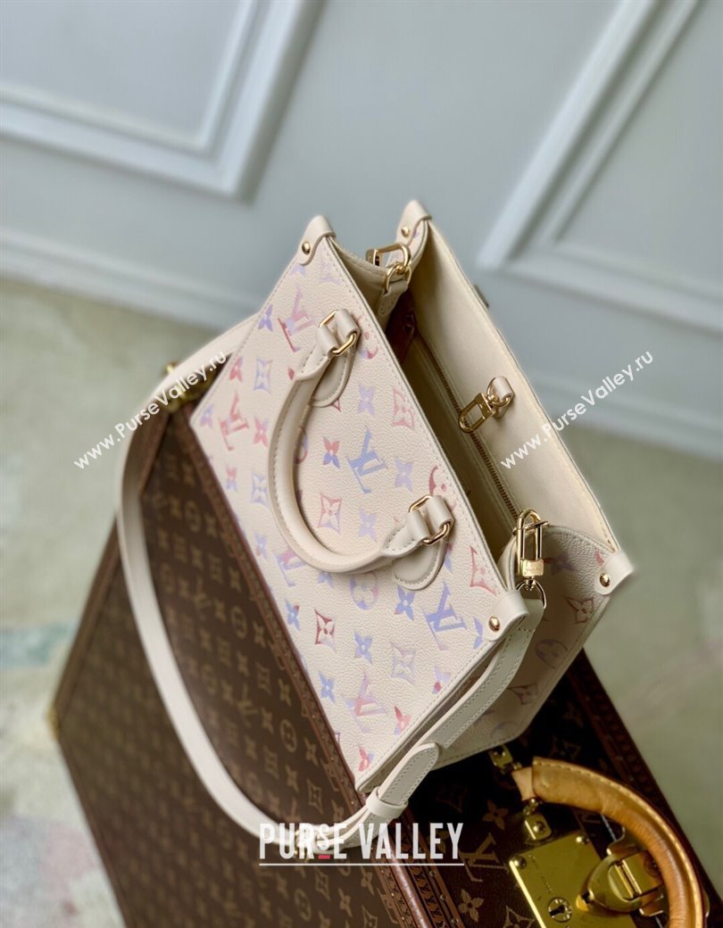 Louis Vuitton Onthego PM Tote Bag in Dream Cream Embossed Leather M25770 2025 (KI-2508110029)