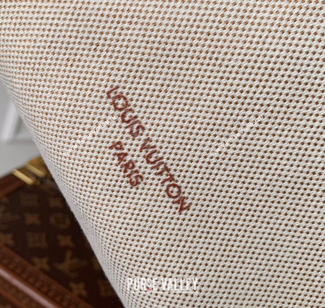 Louis Vuitton Side Trunk MM Bag in Cotton Canvas and Leather M14411 Beige/Brown 2025 (KI-2508110030)