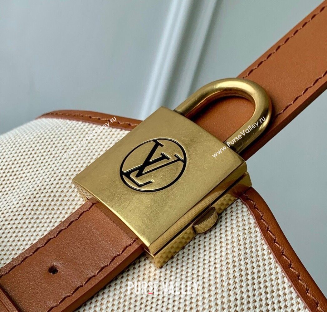 Louis Vuitton Low Key Hobo PM Hobo Bag in Cotton Canvas and Leather M25468 Beige/Brown 2025 (KI-2508110031)