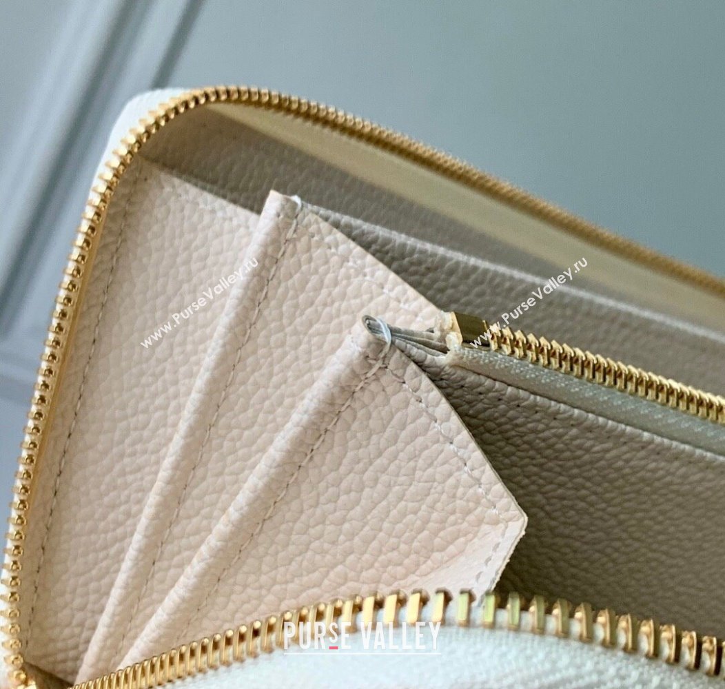 Louis Vuitton Zippy Wallet in Dream Beige Embossed Leather M25594 2025 (KI-2508110033)