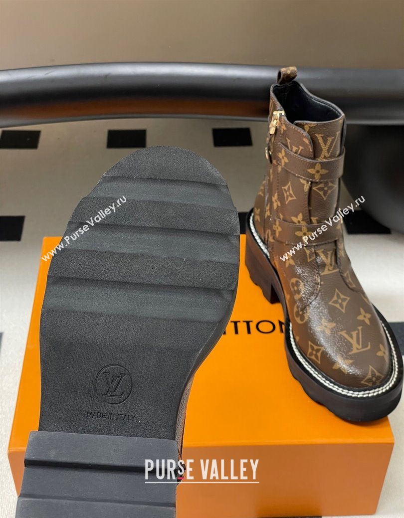 Louis Vuitton LV Beaubourg Ankle Boots 4cm in Monogram Canvas 2025 1ACH3A (MD-250829126)