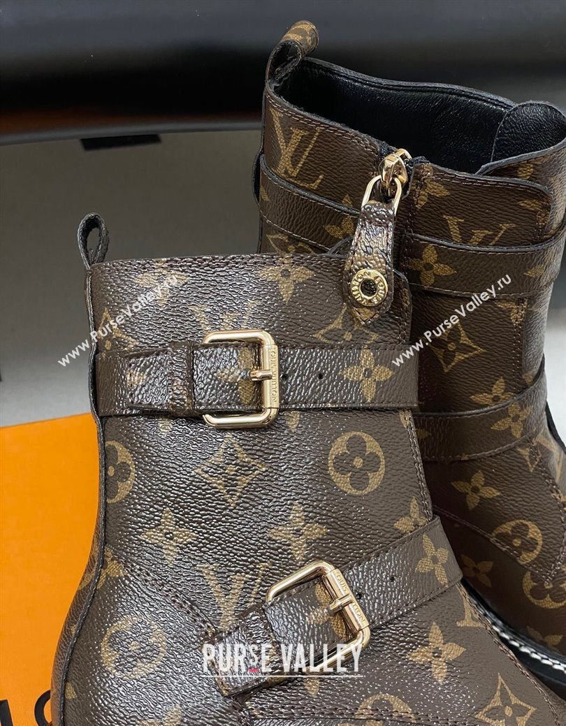 Louis Vuitton LV Beaubourg Ankle Boots 4cm in Monogram Canvas 2025 1ACH3A (MD-250829126)