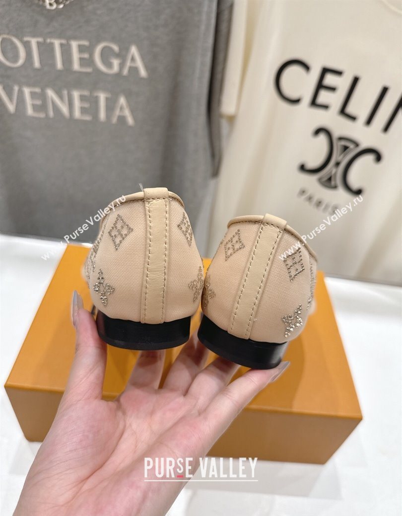 Louis Vuitton Gala Flat Ballerinas Flat in Mesh and Strass Nude 2025 1AIFUI (MD-250829118)