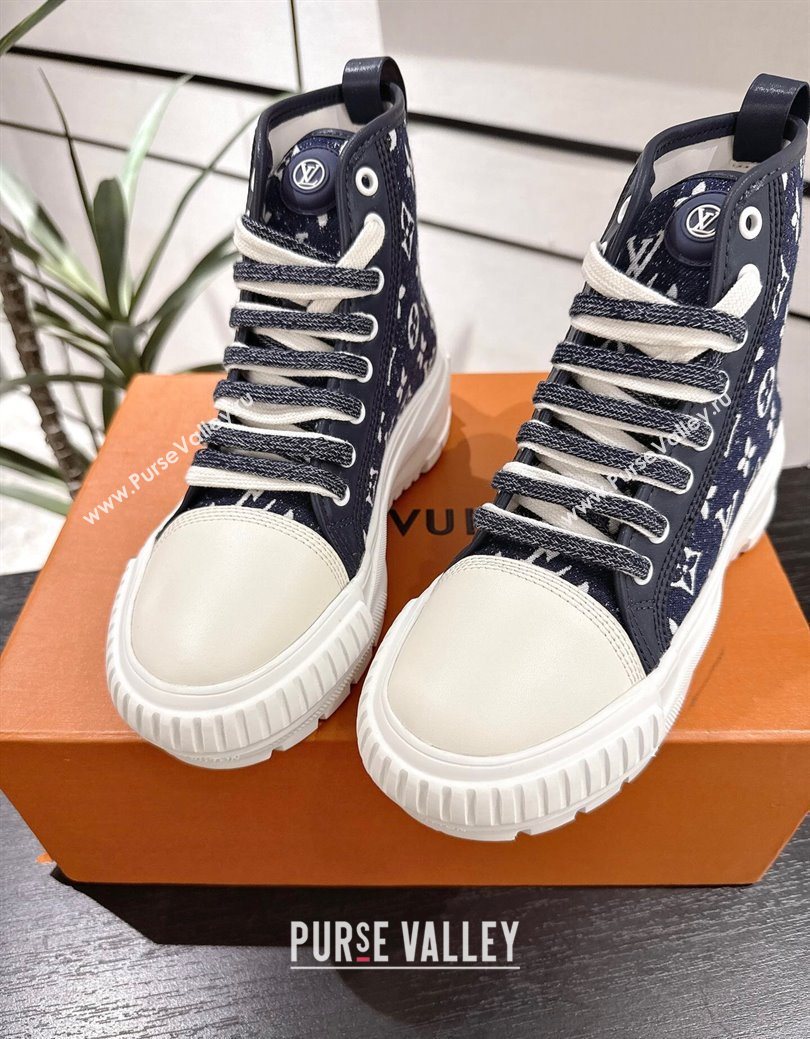 Louis Vuitton Monogram Jacquemus High Top Sneakers Black 2025 LV082903 (MD-250829050)