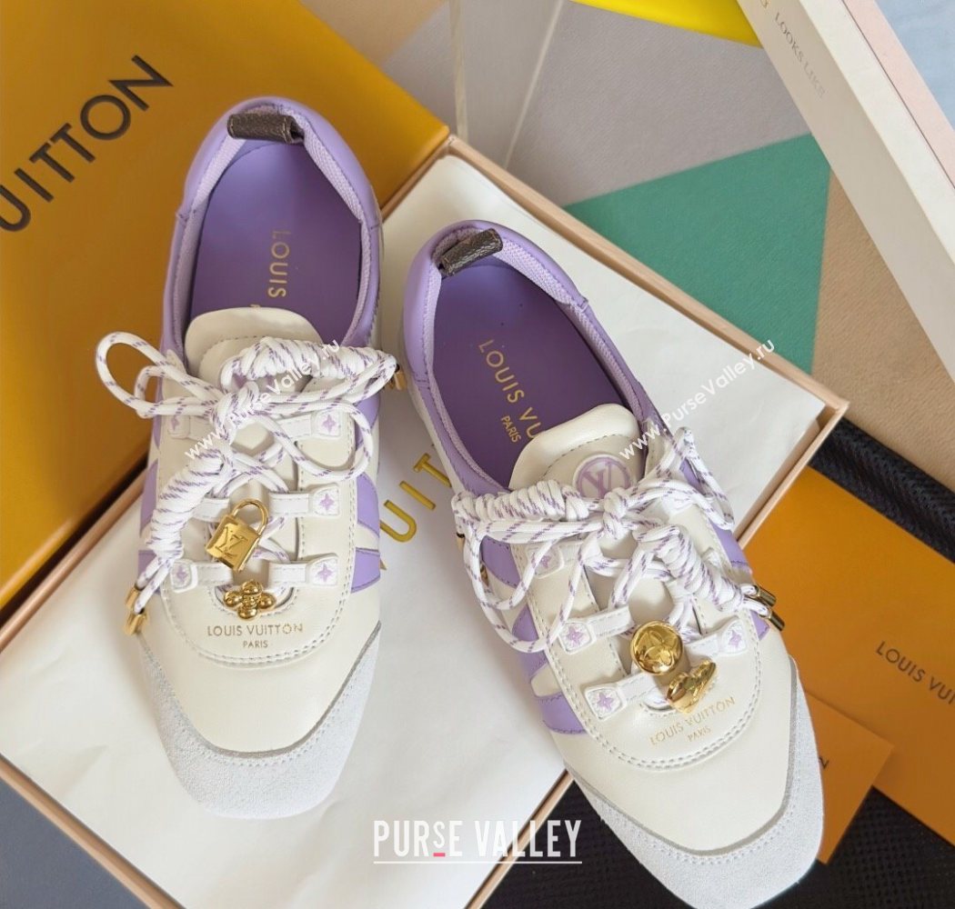 Louis Vuitton LV Sneakerina Sneakers Ballerina White Purple 2025 1AIEP7 (MD-250829072)