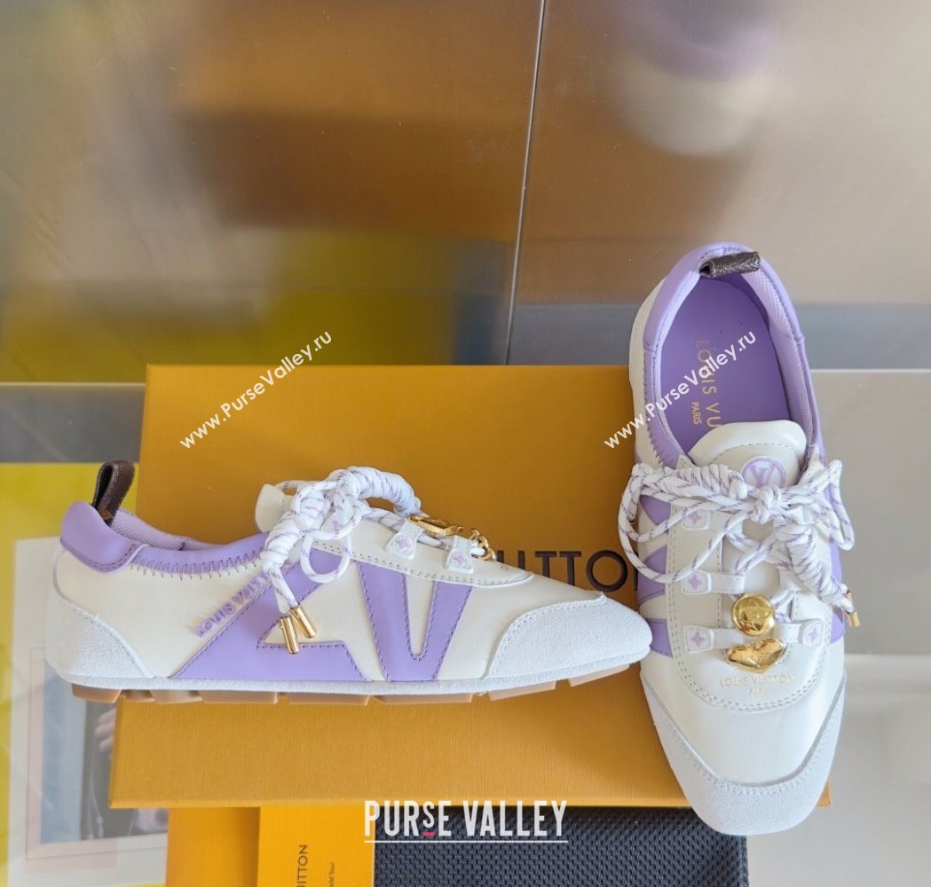 Louis Vuitton LV Sneakerina Sneakers Ballerina White Purple 2025 1AIEP7 (MD-250829072)