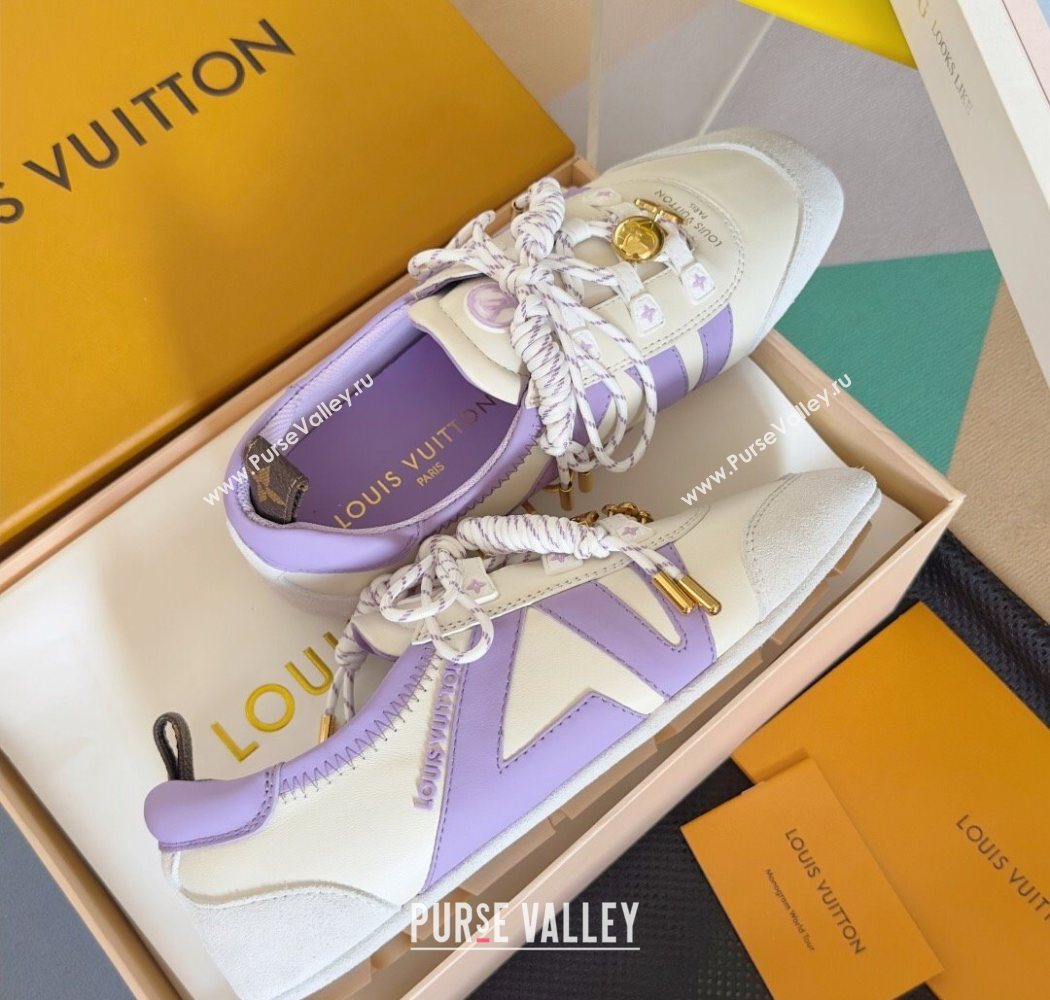 Louis Vuitton LV Sneakerina Sneakers Ballerina White Purple 2025 1AIEP7 (MD-250829072)