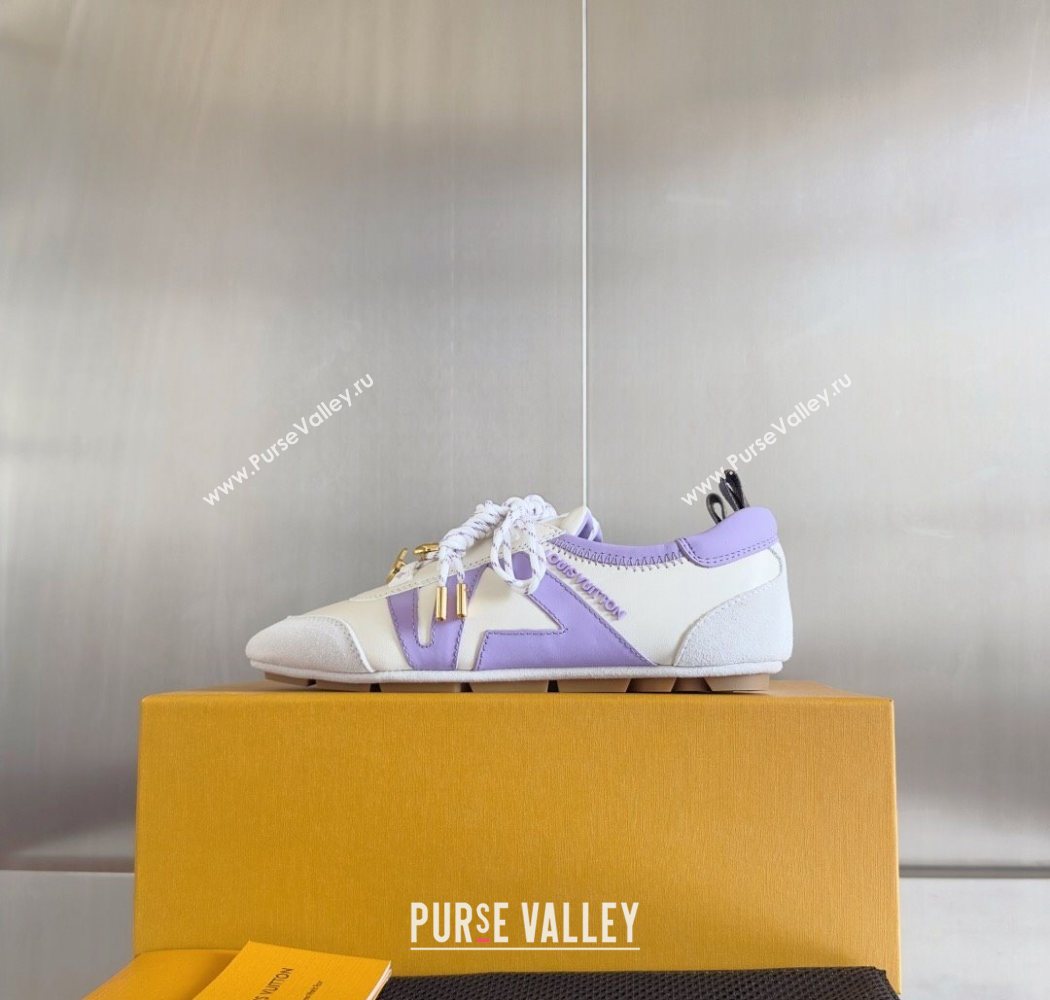 Louis Vuitton LV Sneakerina Sneakers Ballerina White Purple 2025 1AIEP7 (MD-250829072)