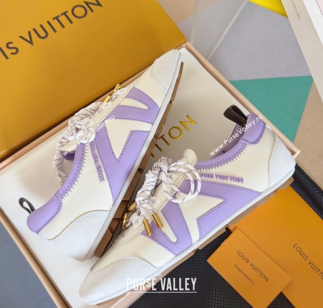 Louis Vuitton LV Sneakerina Sneakers Ballerina White Purple 2025 1AIEP7 (MD-250829072)