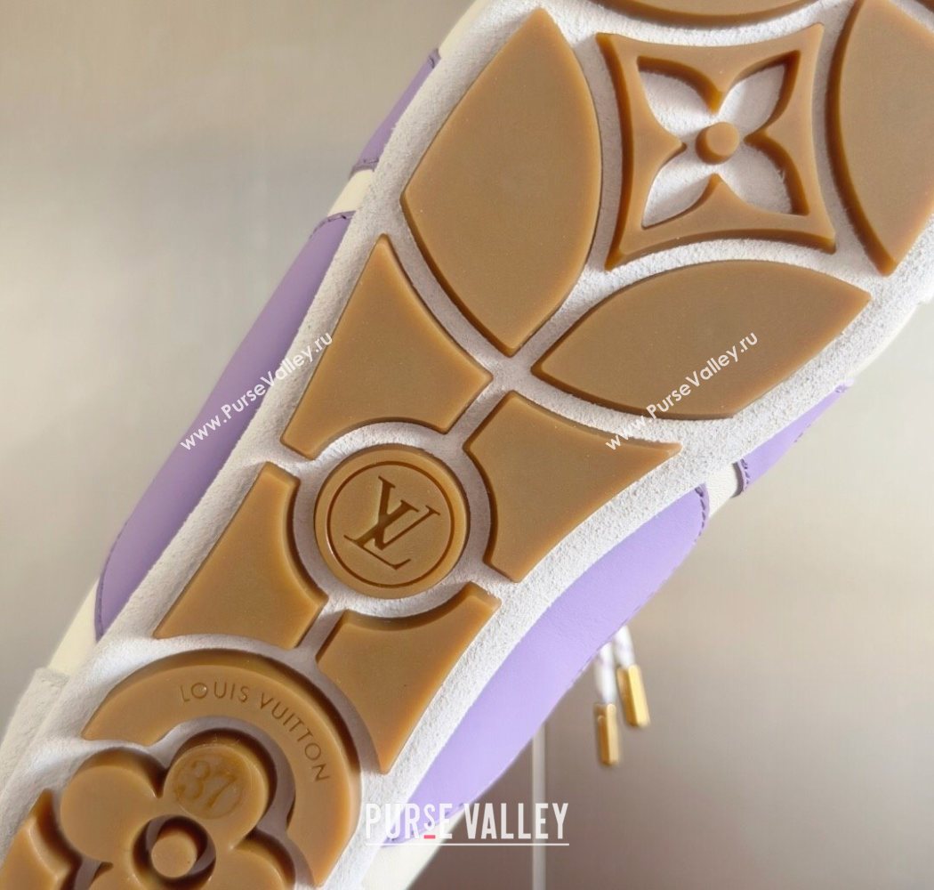Louis Vuitton LV Sneakerina Sneakers Ballerina White Purple 2025 1AIEP7 (MD-250829072)