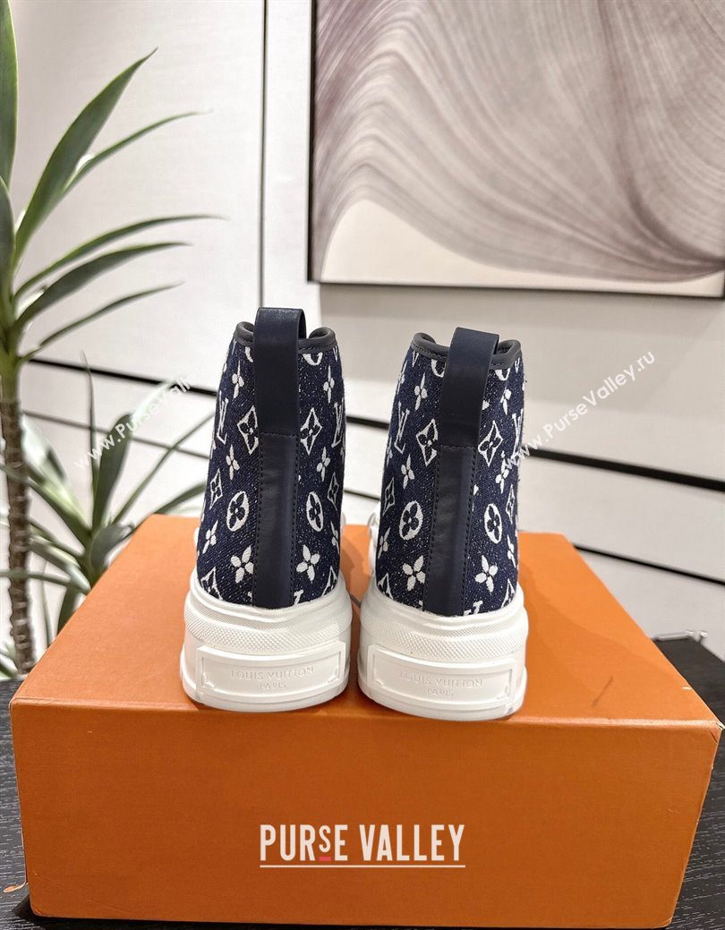 Louis Vuitton Monogram Jacquemus High Top Sneakers Black 2025 LV082903 (MD-250829050)