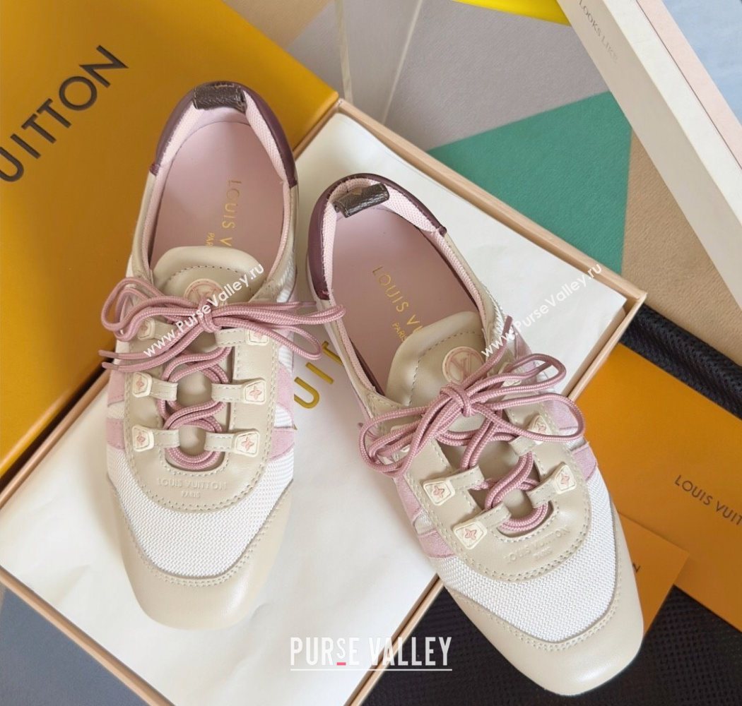 Louis Vuitton LV Sneakerina Sneakers Ballerina in Knit Mesh White 2025 1AHOTH (MD-250829074)