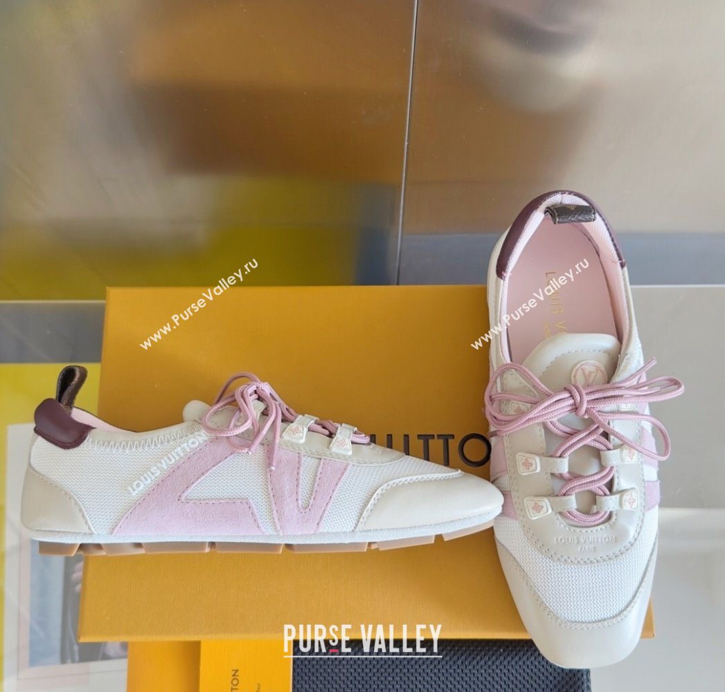 Louis Vuitton LV Sneakerina Sneakers Ballerina in Knit Mesh White 2025 1AHOTH (MD-250829074)