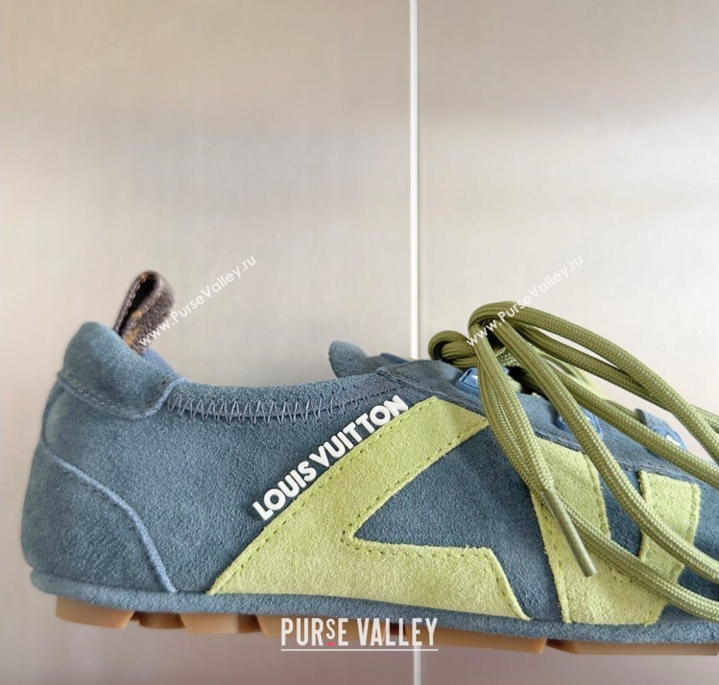 Louis Vuitton LV Sneakerina Sneakers Ballerina in Suede Blue 2025 1AHNFA (MD-250829076)
