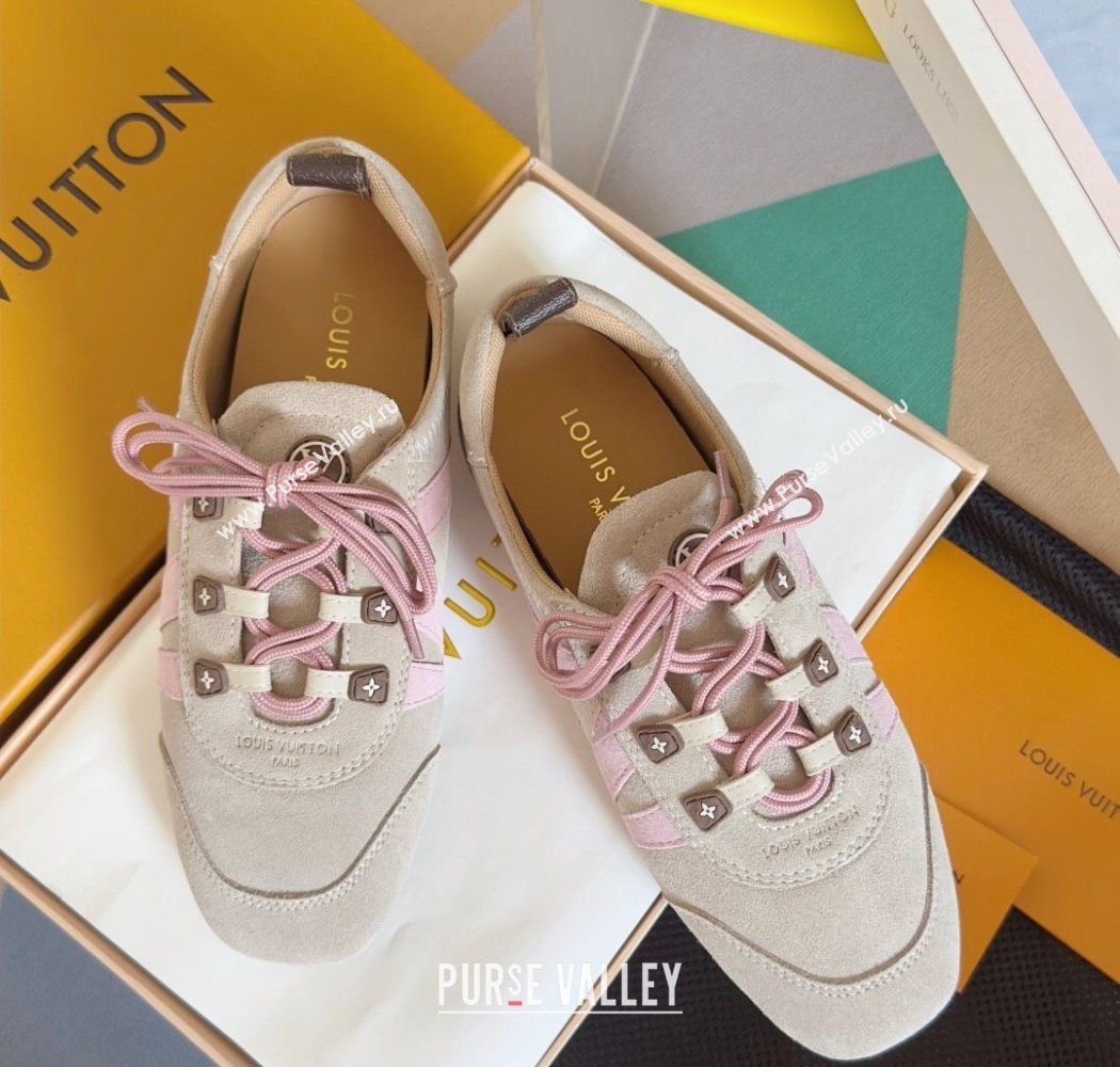 Louis Vuitton LV Sneakerina Sneakers Ballerina in Suede Grey 2025 1AHNFA (MD-250829077)