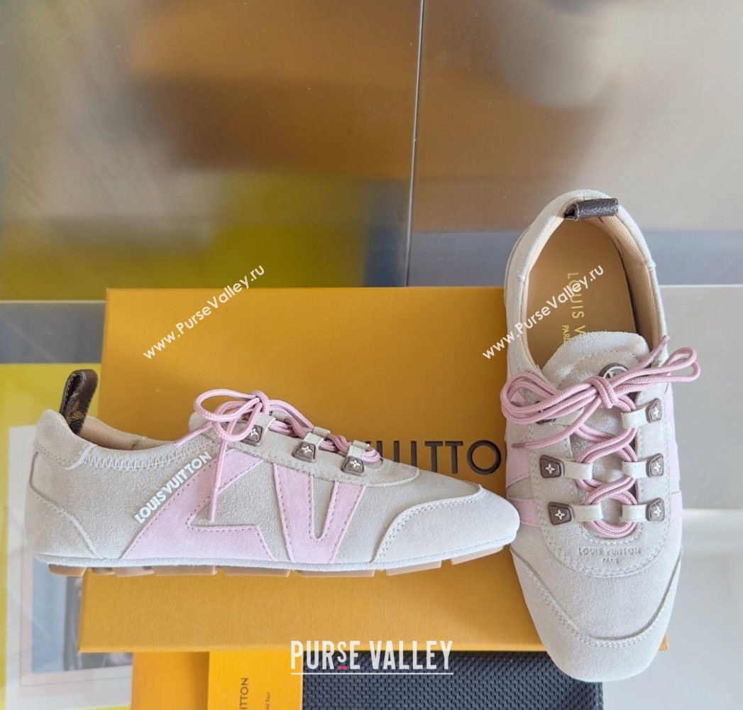 Louis Vuitton LV Sneakerina Sneakers Ballerina in Suede Grey 2025 1AHNFA (MD-250829077)