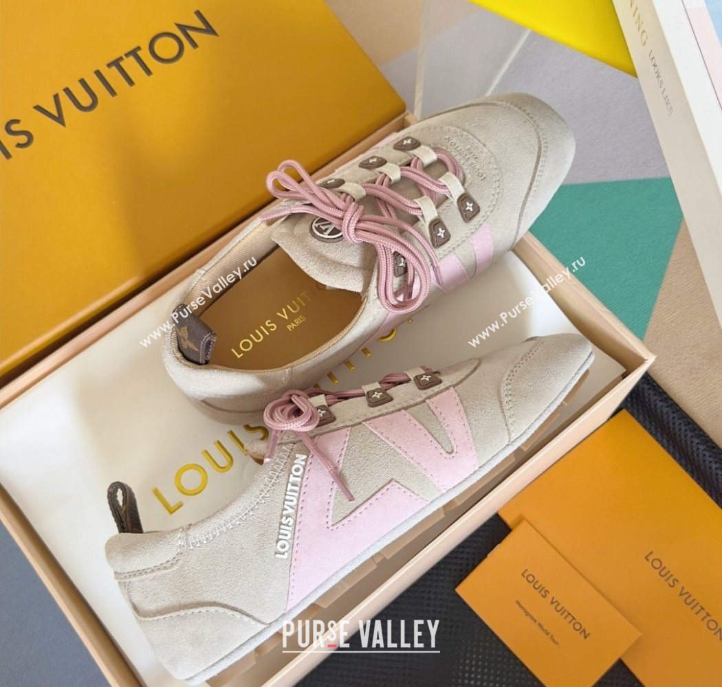Louis Vuitton LV Sneakerina Sneakers Ballerina in Suede Grey 2025 1AHNFA (MD-250829077)