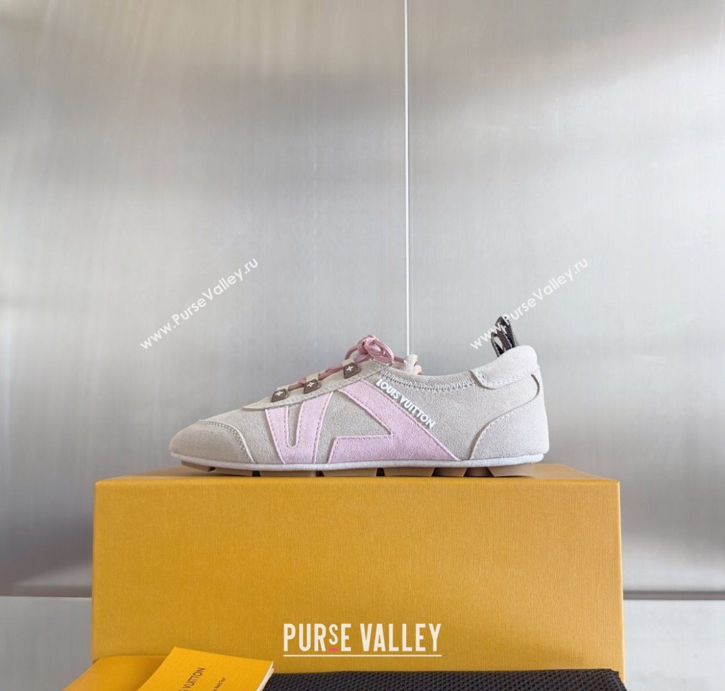 Louis Vuitton LV Sneakerina Sneakers Ballerina in Suede Grey 2025 1AHNFA (MD-250829077)