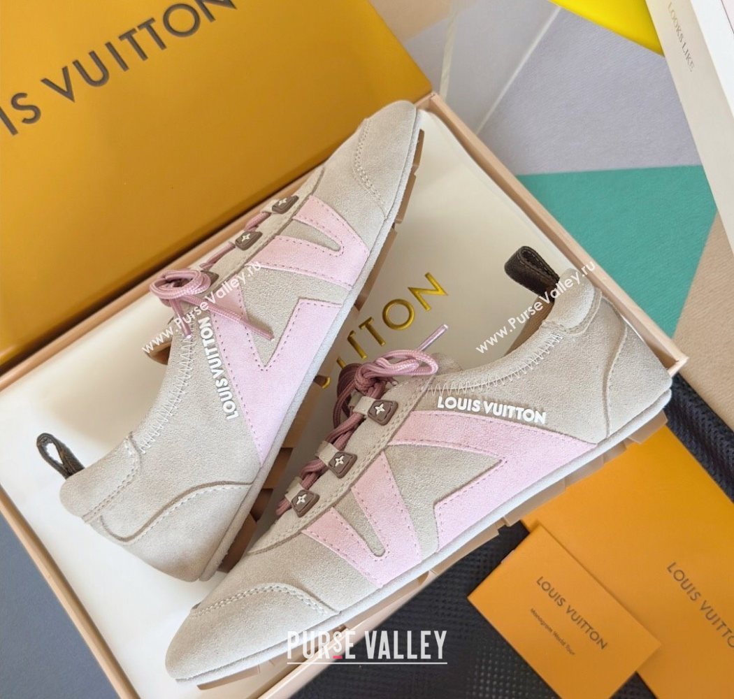 Louis Vuitton LV Sneakerina Sneakers Ballerina in Suede Grey 2025 1AHNFA (MD-250829077)