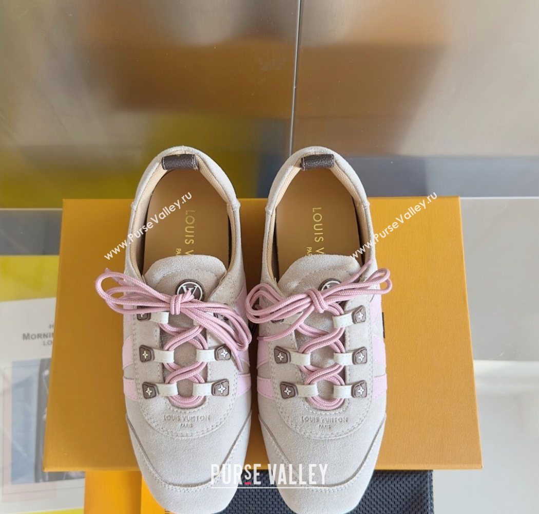 Louis Vuitton LV Sneakerina Sneakers Ballerina in Suede Grey 2025 1AHNFA (MD-250829077)