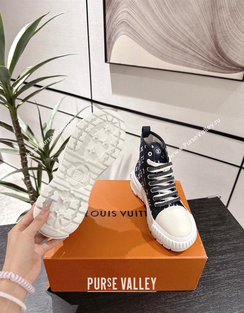 Louis Vuitton Monogram Jacquemus High Top Sneakers Black 2025 LV082903 (MD-250829050)