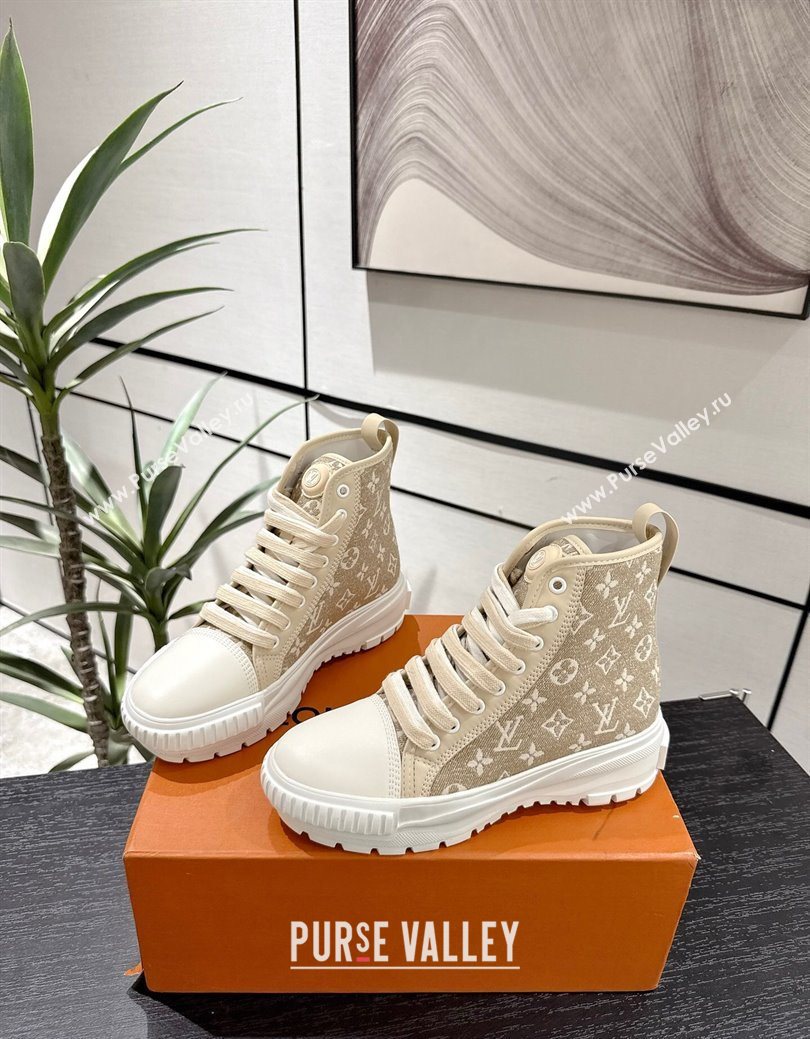 Louis Vuitton Monogram Jacquemus High Top Sneakers Beige 2025 LV082903 (MD-250829048)