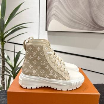 Louis Vuitton Monogram Jacquemus High Top Sneakers Beige 2025 LV082903 (MD-250829048)