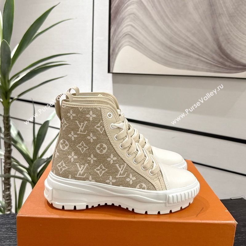 Louis Vuitton Monogram Jacquemus High Top Sneakers Beige 2025 LV082903 (MD-250829048)